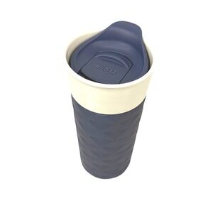 ELLO 16oz Blue Silicone Boot Slider Lid BPA-Free Ogden Ceramic Travel Mug
